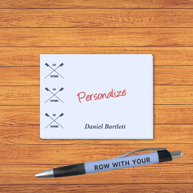 Rowers Ohr inspirierend smartes Blau personalisier Post-it Klebezettel (Von Creator hochgeladen)