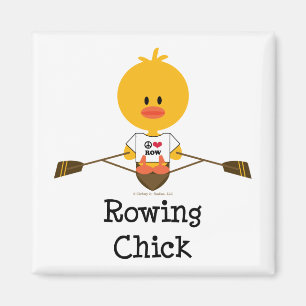Rowing Chick Magnet