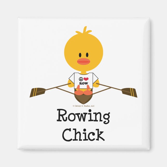 Rowing Chick Magnet (Vorne)