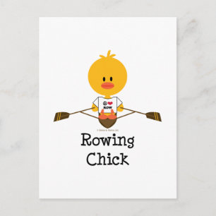 Rowing Chick Postcard Postkarte
