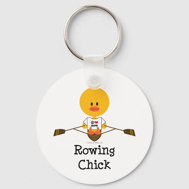 Rowing Chick Schlüsselanhänger (Vorderseite)