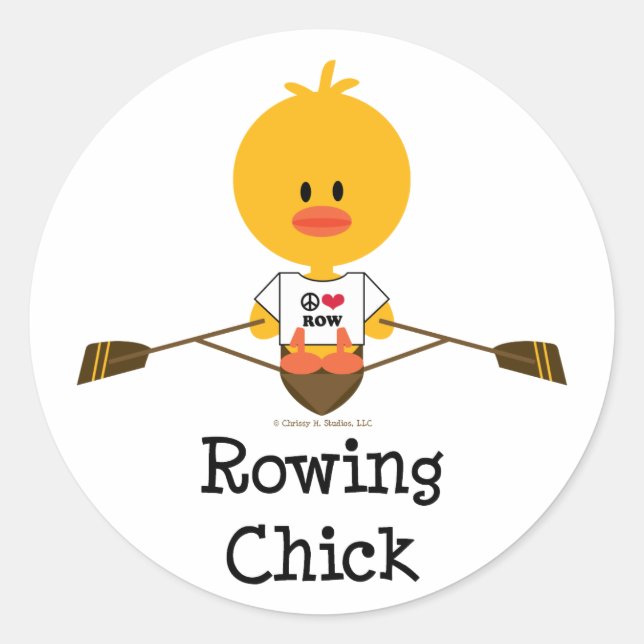 Rowing Chick Stickers (Vorderseite)