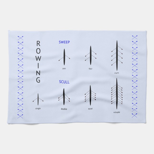 Rowing Crews Geschirrtuch (Horizontal)