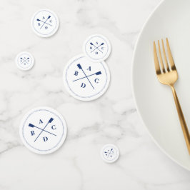 Rowing Crossoars Marine-Initialen Konfetti