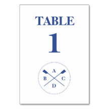 Rowing Crown Oars Initials wässrig