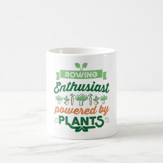 Rowing-Enthusiasten mit Pflanze Veganes Geschenk Kaffeetasse
