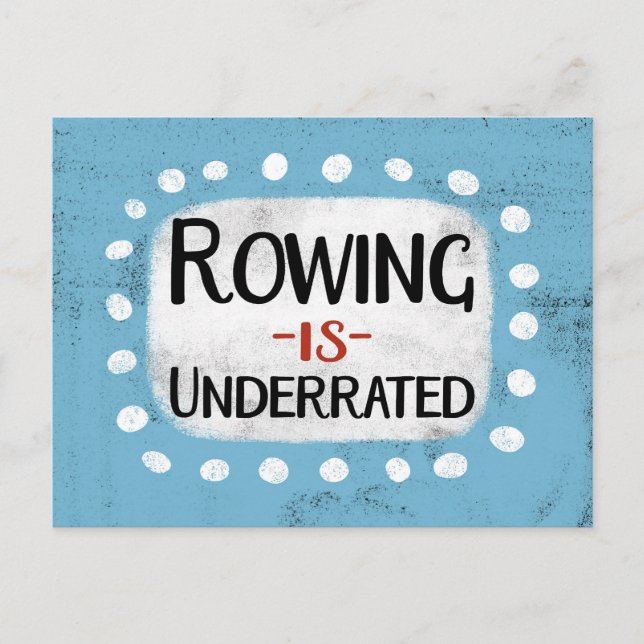 Rowing ist eine untergeordnete Postkarte (Vorderseite)