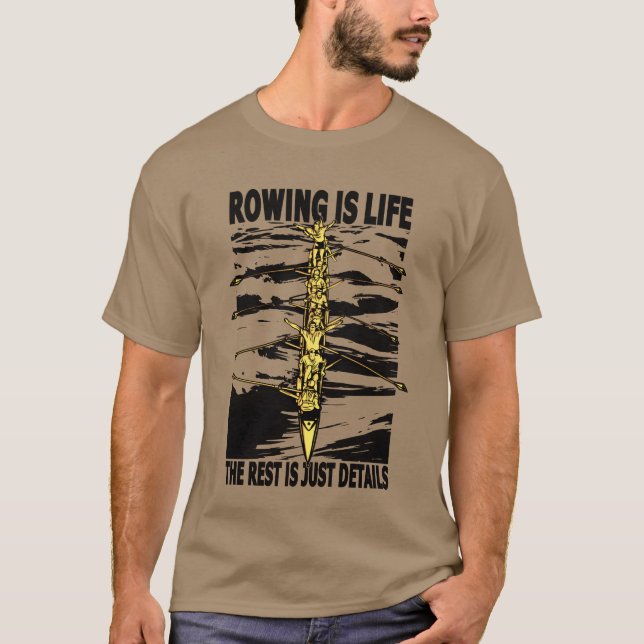 Rowing life for rowers kayak canoe water sports re T-Shirt (Vorderseite)