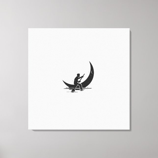 "Rowing Moon"-Leinwand Leinwanddruck (Vorderseite)
