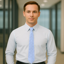 Rowing oars pattern blue krawatte