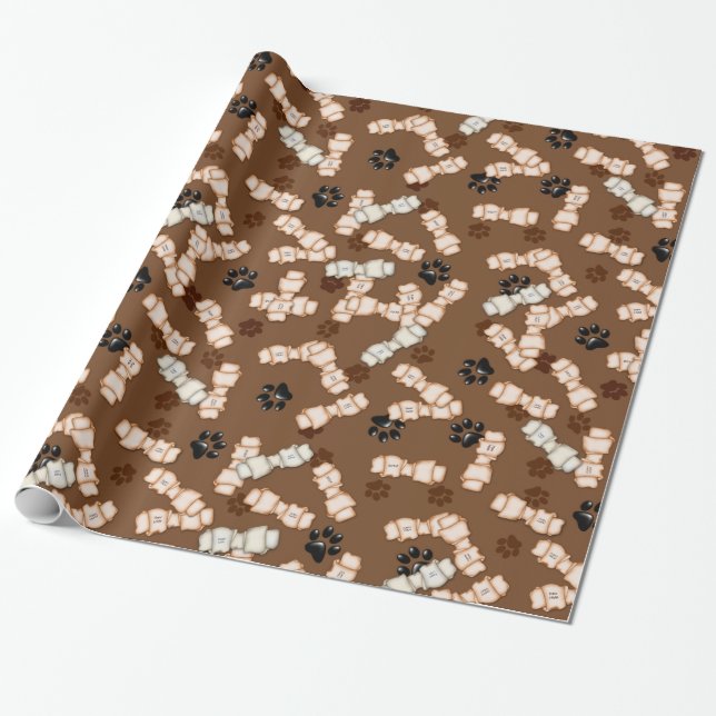 ROWLEDER-Hundenknochen-GIFT-WRAPPING-PAPIER Geschenkpapier (Ungerollt)