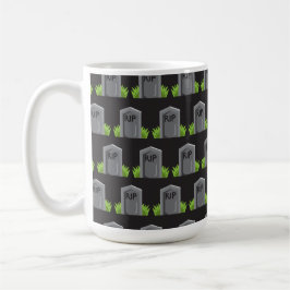 ROWS OF HALLOWEEN GRAVE STONES KAFFEETASSE