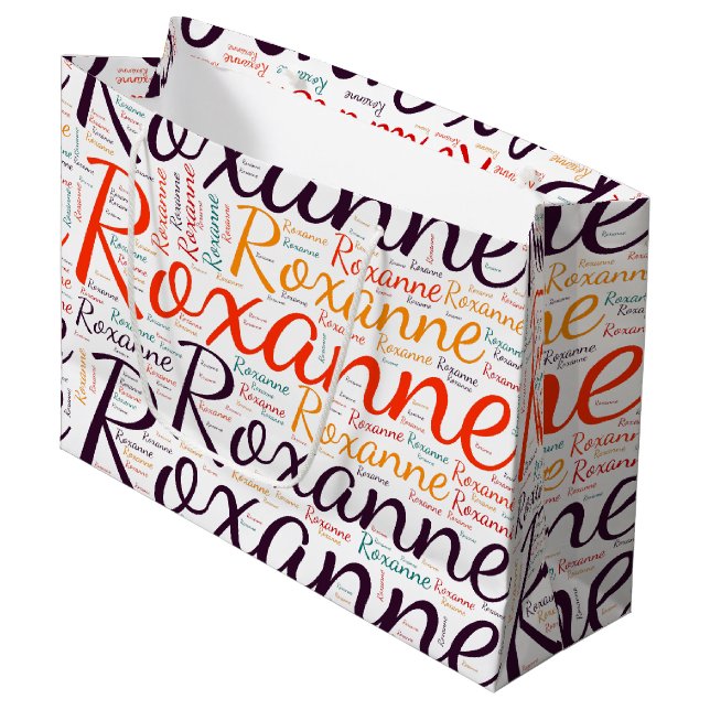 Roxanne Große Geschenktüte (Vorderseite Schrägansicht)