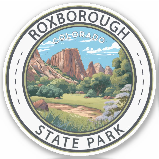 Roxborough Staat Park Colorado Abzeichen Aufkleber (Vorderseite)