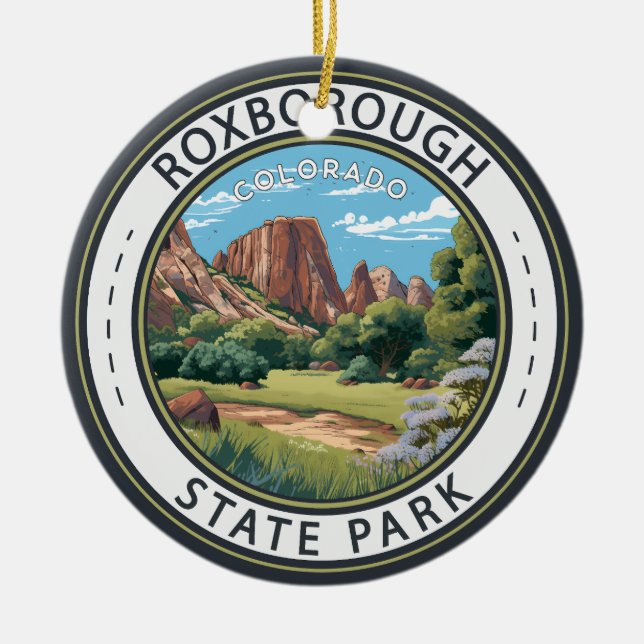 Roxborough Staat Park Colorado Abzeichen Keramik Ornament (Vorne)