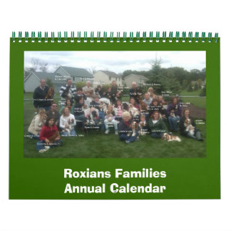 Roxians Families Annual Callendar Kalender