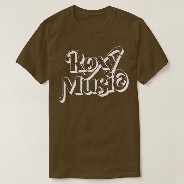 Roxy Music Retro Typografie Design1 T-Shirt (Design vorne)