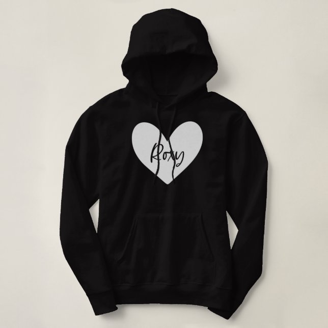 Roxy Pink Name Herz Liebe Girl Friend Person Hoodie (Design vorne)