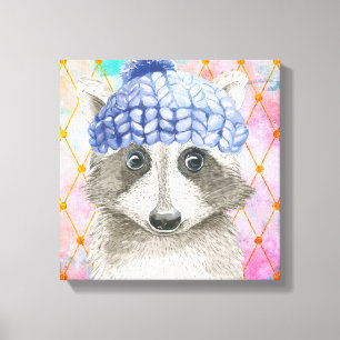 Roxy the Raccoon Wrapped Canvas Print Leinwanddruck