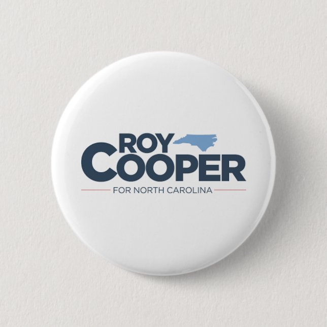 Roy Cooper für Gouverneur von North Carolina Button (Vorderseite)