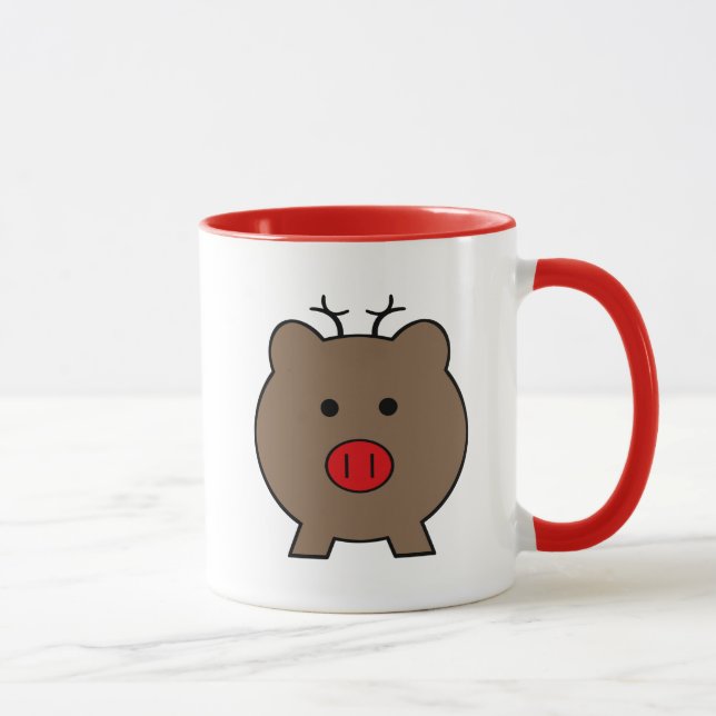 Roy das Weihnachtsschwein ~ Tasse (Rechts)