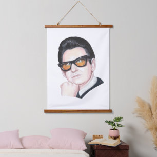 Roy Orbison Wandteppich Mit Holzrahmen
