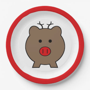 Roy the Christmas Pig Pappteller