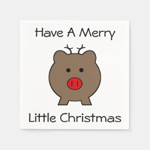 Roy the Christmas Pig Serviette