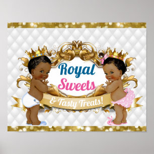 Royal African Gender Reveal Leckereien unterzeichn Poster