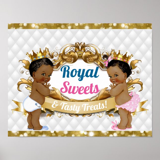 Royal African Gender Reveal Leckereien unterzeichn Poster (Vorne)