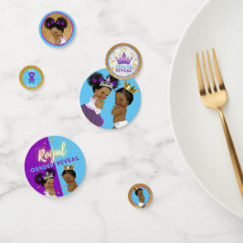 Royal African Gender Reveal Lila & Blue Konfetti