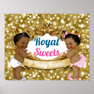 Royal African Gender Reveal Süßigkeiten & Leckerei Poster