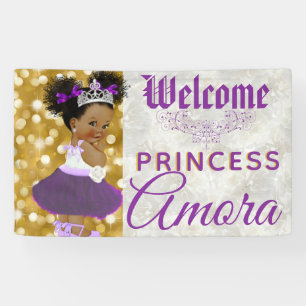 Royal African Princess Lila Silver Glitzer Extrava Banner