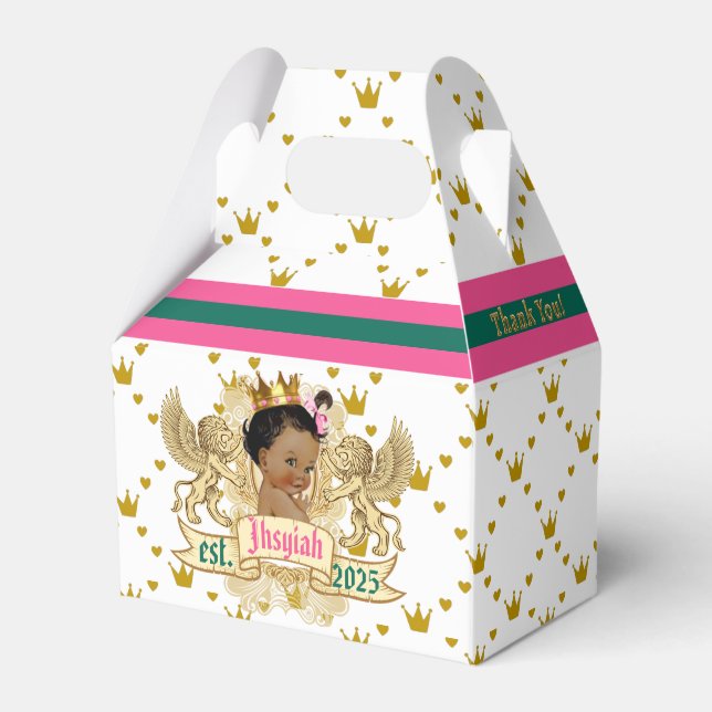 Royal African Princess Pink and Green Elegante Geschenkschachtel (Vorderseite)
