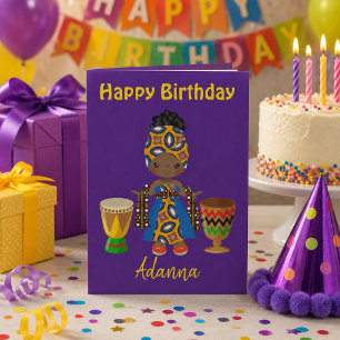 Royal African theme Geburtstag Grüße für Sie Feiertagskarte