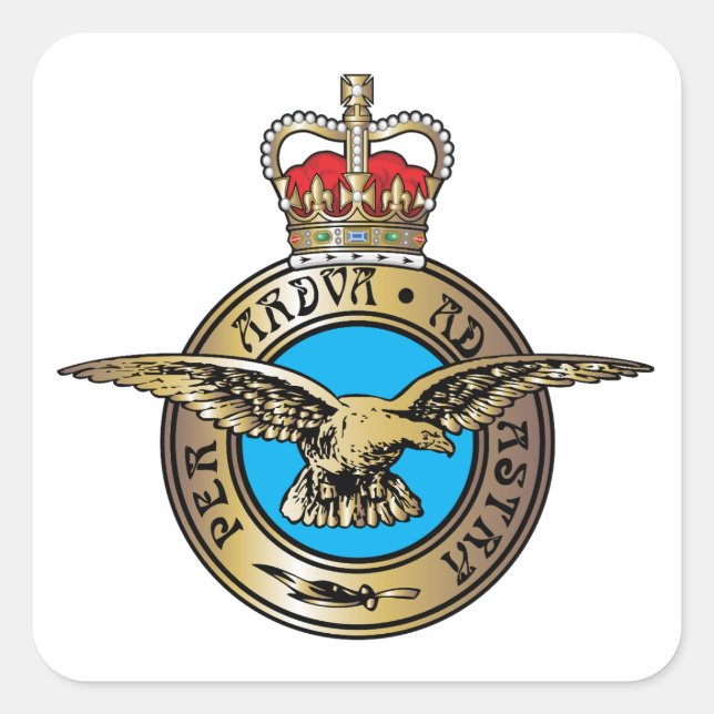 Royal Air Force Abzeichen Quadratischer Aufkleber (Vorderseite)