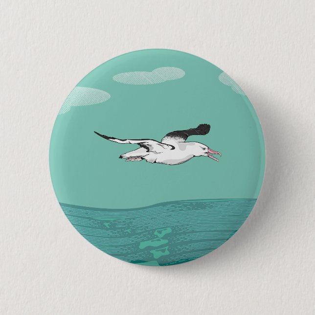 Royal Albatross Toroa Button (Vorderseite)