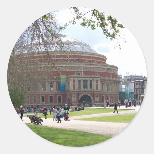 Royal Albert Hall, London. Runder Aufkleber (Vorderseite)