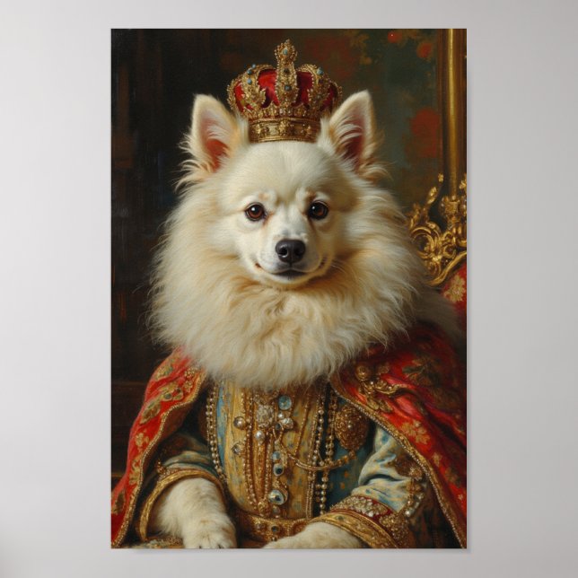 Royal American Eskimo Dog Portrait Poster (Vorne)