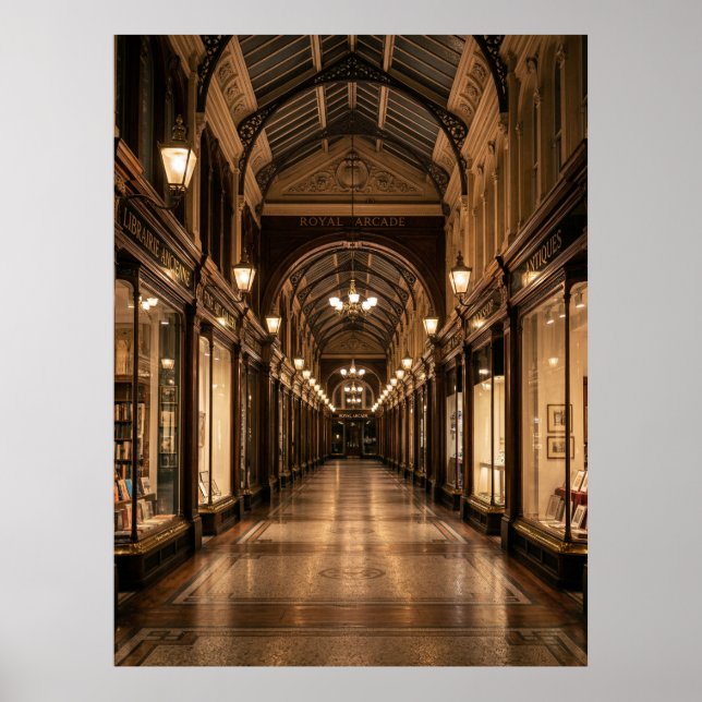 Royal Arcade Antikes Interieur Halle Poster (Vorne)