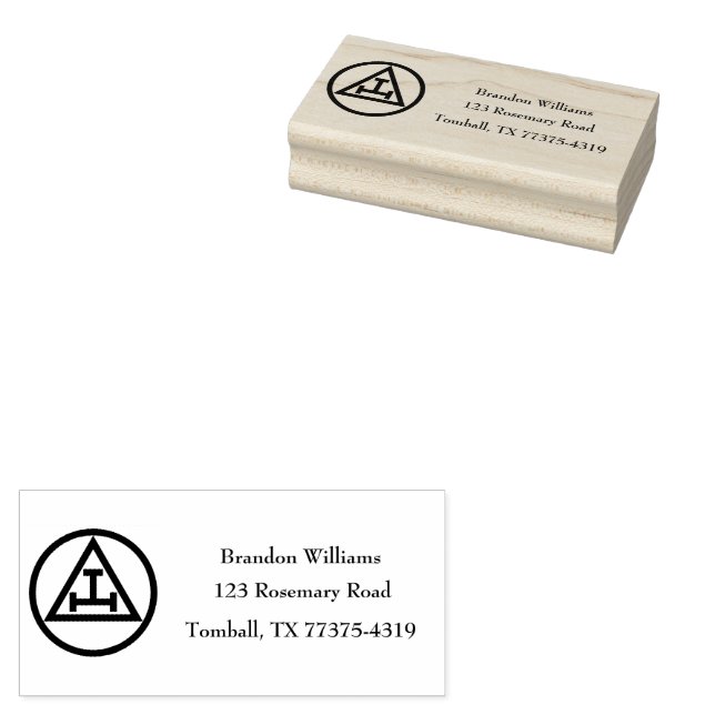 Royal Arch Freemason Masonic Square Compass Gummistempel (Stempel)