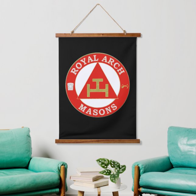 Royal Arch Mason Wandteppich Mit Holzrahmen (Wohnzimmer)