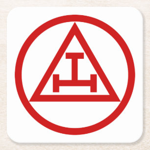 ROYAL ARCH MASONS CIRCULAR RECHTECKIGER PAPPUNTERSETZER