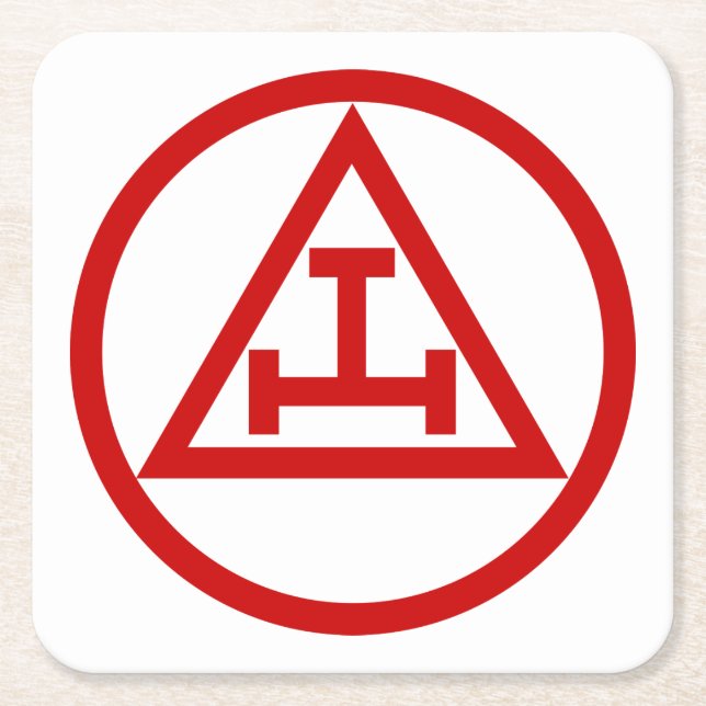 ROYAL ARCH MASONS CIRCULAR RECHTECKIGER PAPPUNTERSETZER (Vorderseite)