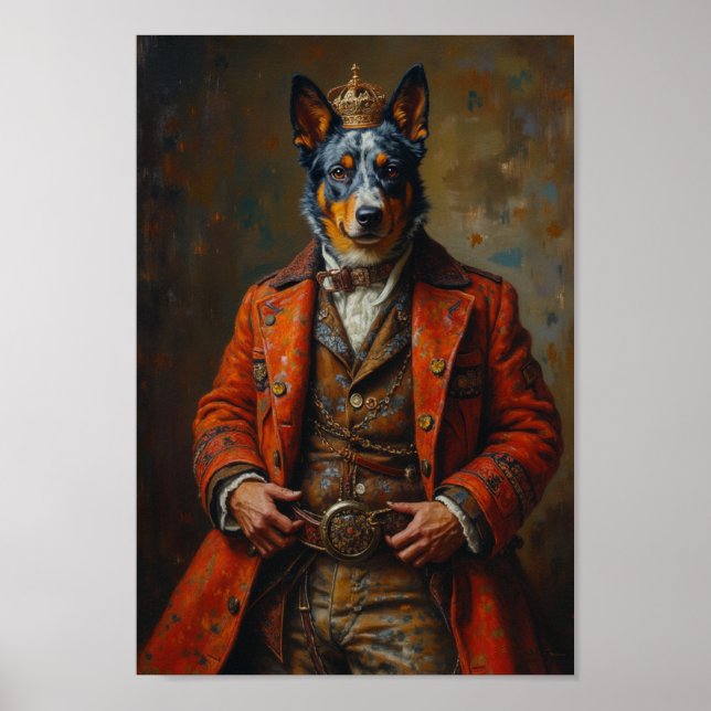 Royal Australian Cattle Dog Portrait Poster (Vorne)
