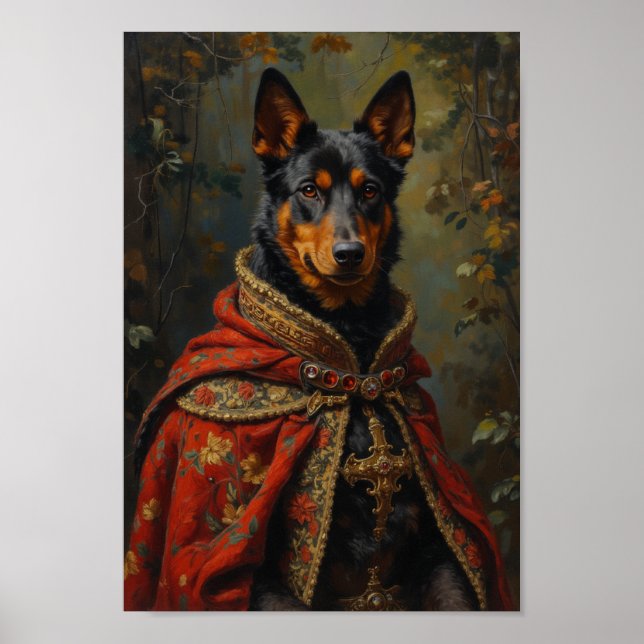 Royal Australian Kelpie Portrait Poster (Vorne)