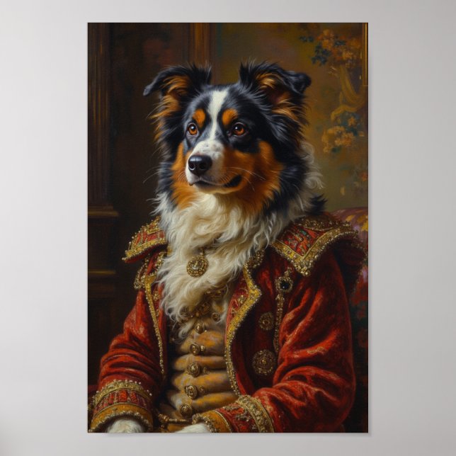 Royal Australian Shepherd Portrait Poster (Vorne)