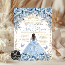 Royal Baby Blau Goldene Krone Quinceañera