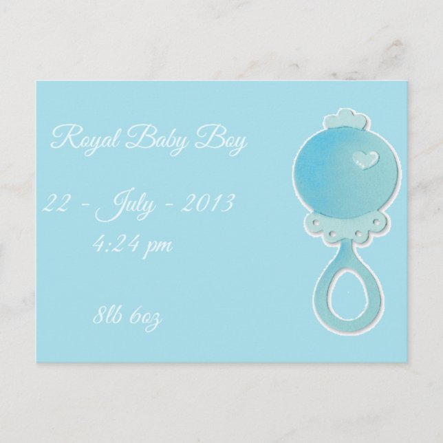 Royal Baby Boy Postcard Postkarte (Vorderseite)