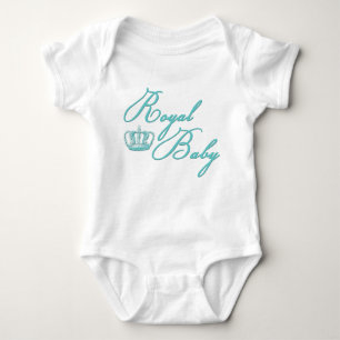 Royal Baby in Blue mit Vintager Krone Baby Strampler